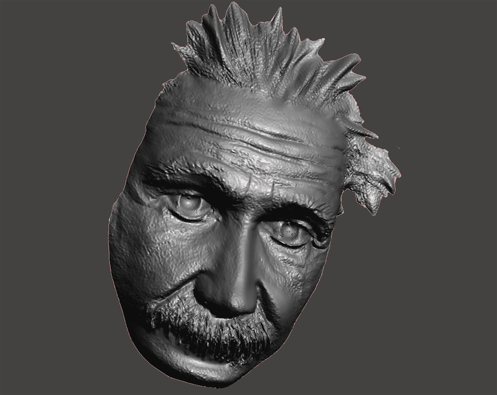 monte'einstein pinshape disegno 3d 3D print model - Mito3D