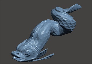 big fish pinshape Diseño 3d 3d print model - Mito3D