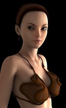 star wars esclave princesse pinshape leia 3d print model - Mito3D
