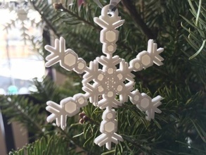 small snowflake ornaments - machine pinshape 3d-design 3d print model - Mito3D