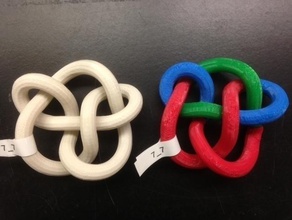 tricolored projection knot 7 pinshape 3d-design 3d print model - Mito3D