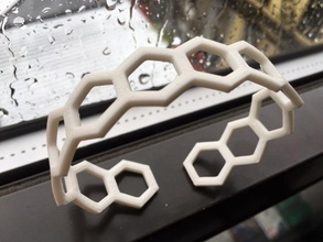 easy hex thermoform bracelet pinshape 3d-design 3d print model - Mito3D