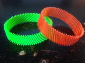 customizable rib function bracelet pinshape 3d-design 3d print model - Mito3D