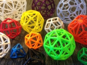catalan wireframe polyhedra pinshape 3d-design 3d print model - Mito3D