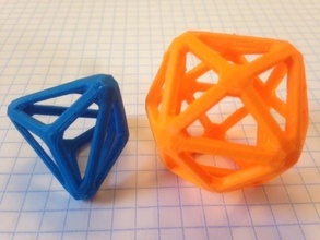 triakis tetrahedron tetrakis hexahedron pinshape 3d-design 3d print model - Mito3D