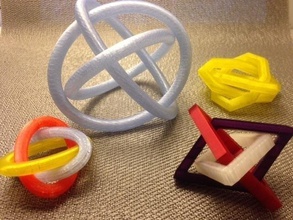 borromean rings collection pinshape 3d-design 3d print model - Mito3D