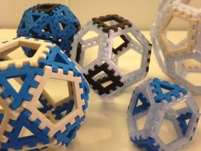 poly-snaps tiles building polyhedra pinshape 3d-design 3d print model - Mito3D