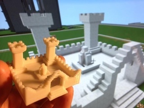 minecraft castle pinshape 3d-design 3d print model - Mito3D