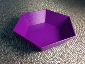 rapido esagonale ciotola pinshape disegno 3d 3d print model - Mito3D
