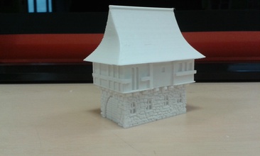 casa estilo tudor wargaming pinshape jogos miniaturas 3d print model - Mito3D