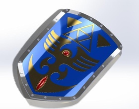 link shield pinshape 3d-design 3d print model - Mito3D