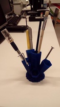 cluster cristallo penna titolare pinshape disegno 3d 3d print model - Mito3D