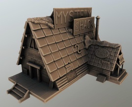 gravity falls mystery shack pinshape 3d-design 3d print model - Mito3D