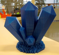 cristal cluster pinshape escultura decoração arte 3d print model - Mito3D
