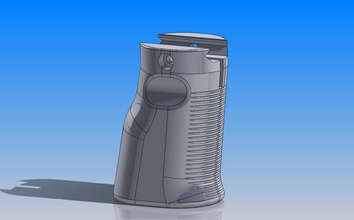 shorty veritical foregrip pinshape 3d tasarım 3d print model - Mito3D