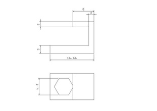dado m3 stampante 3d letto pinshape disegno 3d print model - Mito3D