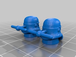 stormtrooper head cufflink pinshape 3d-design 3d print model - Mito3D