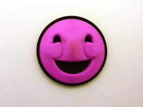 happy face pinshape 3d print model - Mito3D