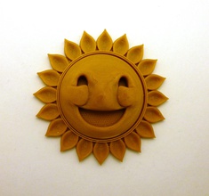 happy face sunshine remix pinshape glückliches Gesicht 3d print model - Mito3D