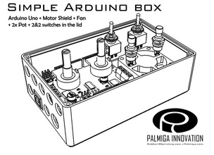 simple arduino box - room shield fan & controls pinshape 3d-design 3d print model - Mito3D