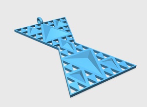 menger triangles pendentif pinshape Conception 3d 3d print model - Mito3D