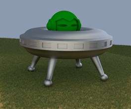 marvin's spacecraft fit 3d hubs marvin pinshape space-design-contest kids-toys kids aliens alien ufo spaceship 3d-hubs marvin-the-martian 3d print model - Mito3D