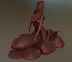 kadın burun sanat pinshape supportless bomba fantasygraph fantezi poster seksi 3d print model - Mito3D
