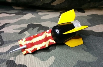 weaponized bacon pinshape prop joke spy weapon 3d print model - Mito3D
