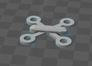 quadcopter keychain pinshape 3d print model - Mito3D