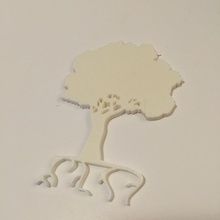 albero silhouette pinshape disegno 3d 3d print model - Mito3D