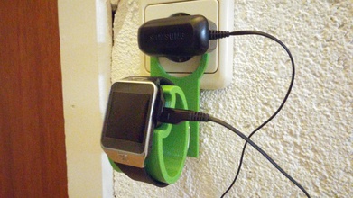 samsung gear 2 charging wall holder pinshape wall-holder smartwatch gear-2 3d print model - Mito3D