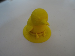 niedliche baby Küken sitzen pinshape Tier Niedlich farm chick Huhn 3d print model - Mito3D