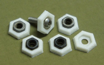 hex nut stress relieving washer pinshape 3d-design 3d print model - Mito3D