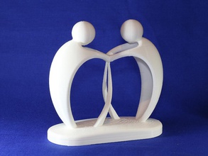 sonsuz aşk pinshape heykel yıldönümü mariage çifti sonsuzluk 3d print model - Mito3D