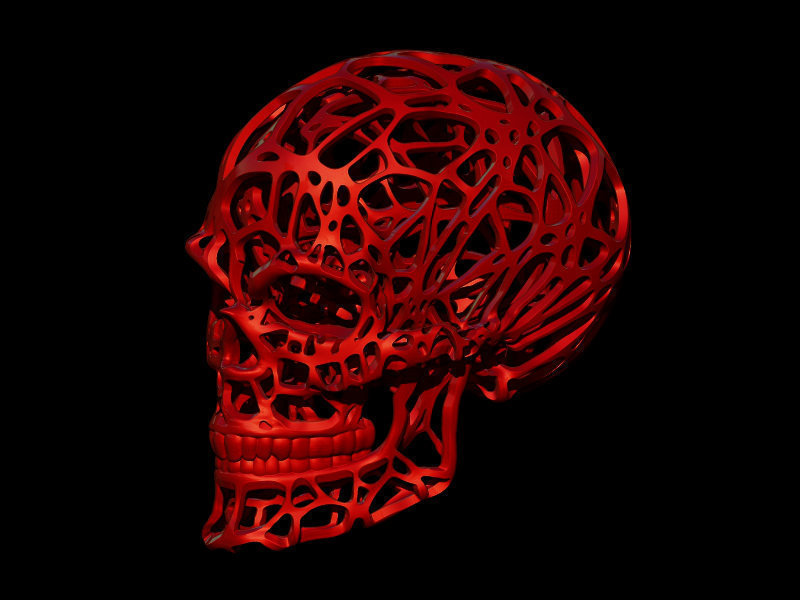 fio caveira pinshape cabeça criatura monstro mau ossos crânio 3D print model - Mito3D