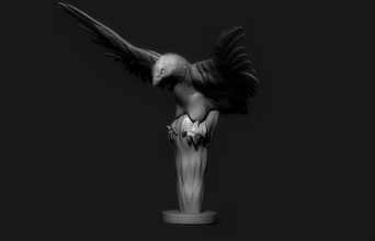 águila escultura pinshape salvaje animal eagle 3d print model - Mito3D