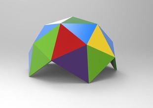 cupola geodetica 1 pinshape disegno 3d 3d print model - Mito3D