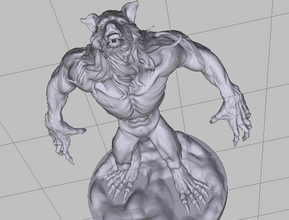 werewolf pinshape 3dprinting daz zbrush 3d print model - Mito3D