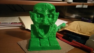 green devil face wall pinshape 3d-design 3d print model - Mito3D