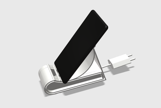 stand téléphone pinshape cas gadgets dock titulaire 3d print model - Mito3D