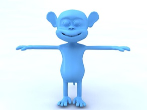 monkey cartone animato pinshape scimmia 3d print model - Mito3D