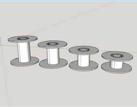wire spools collection pinshape 3d-design 3d print model - Mito3D
