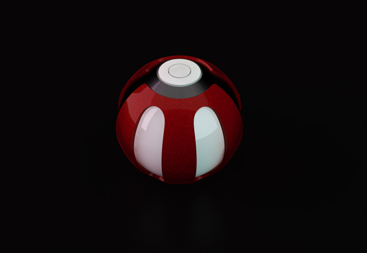 poke ball pinshape 3D print model - Mito3D