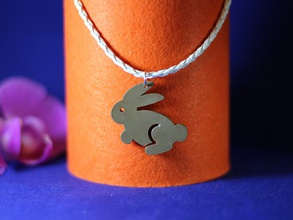 bunny pendant keychain pinshape pendants rabbits 3d print model - Mito3D
