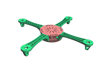 léger quad copter pinshape 3dprinting 3dprintable l'aérospatiale l'ingénierie drone cadre conception 3d print model - Mito3D