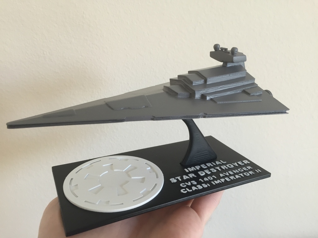 star wars destroyer détaillée stand pinshape Conception 3d 3D print model - Mito3D