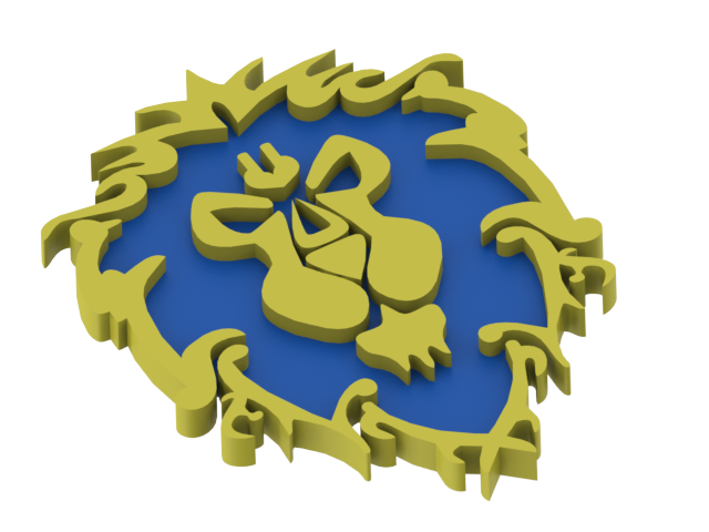 warcraft Allianz logo pinshape logo3d 3D print model - Mito3D