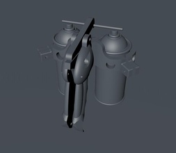 ergonomic spraygun pinshape within-reach-3d-design-challenge-18-and-over spray paint tool 3d-design 3d print model - Mito3D