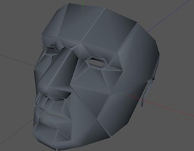 printable lowpoly máscara pinshape 3d design 3d print model - Mito3D