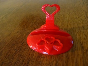 heart themed cell phone tablet holder pinshape cell-phone-tablet-stand-prop-heart-velentine-love 3d print model - Mito3D
